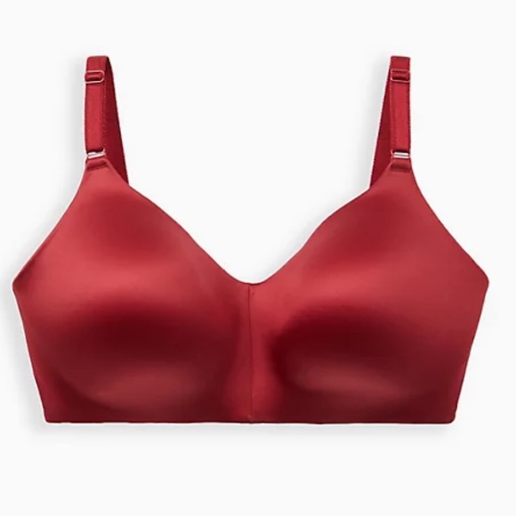 LIGHTLY LINED EVERYDAY WIRE-FREE BRA - RED 360° BACK SMOOTHING